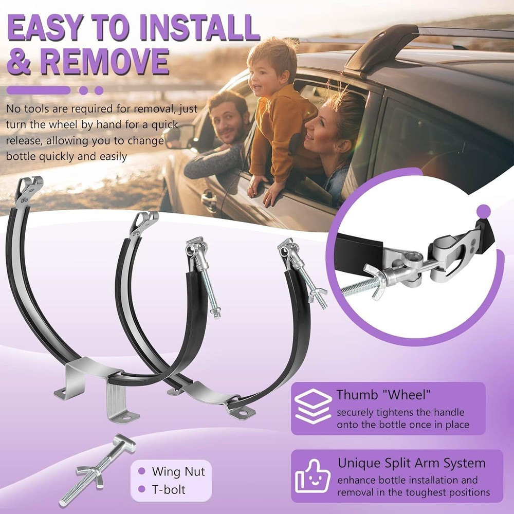 82013 Nitrous Oxide Padded Adjustable Quick Release 10-15 Lb Bottle Bracket Kit