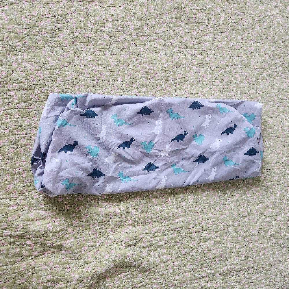 Moses Basket Liner New Grey Dinosaur