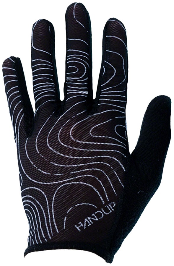Handup Vented Gloves - Topo Map Black, XSmall