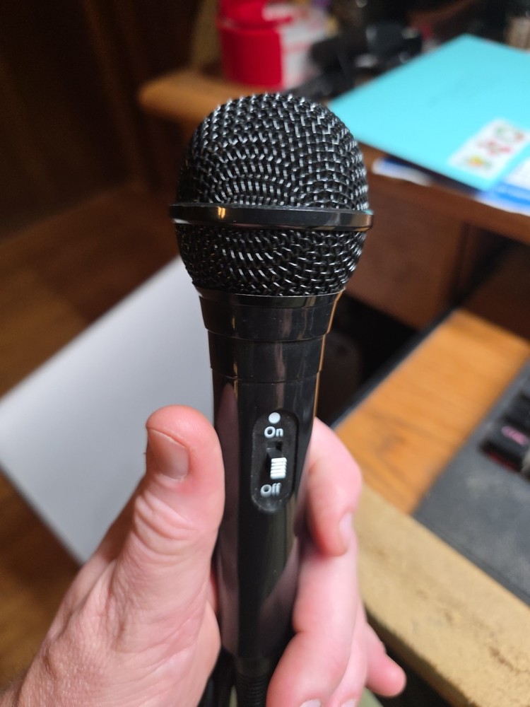 Singing Machine Wired Microphone Replacement Dynamic Karaoke Handheld 10ft Cord