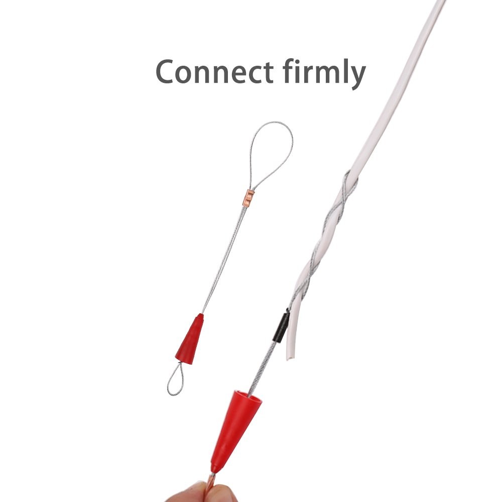 49FT Fish Tape Wire Puller & Threader with Steel Rope Cable Fastener
