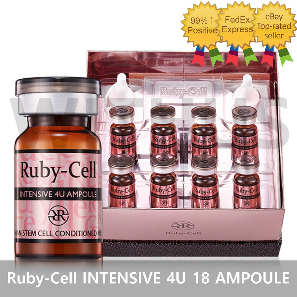 Ruby-Cell INTENSIVE 4U 6 ml x 18 Ampoule Whitening and Wrinkle Improvement Set=