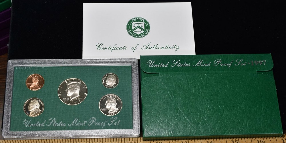 1997-S U.S. Mint Proof Set 5 Coins - Pristine Hand Picked Set