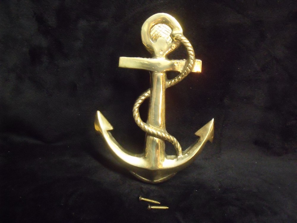 New High Polish ~ Solid Brass  ~ Fouled Anchor Doorknocker