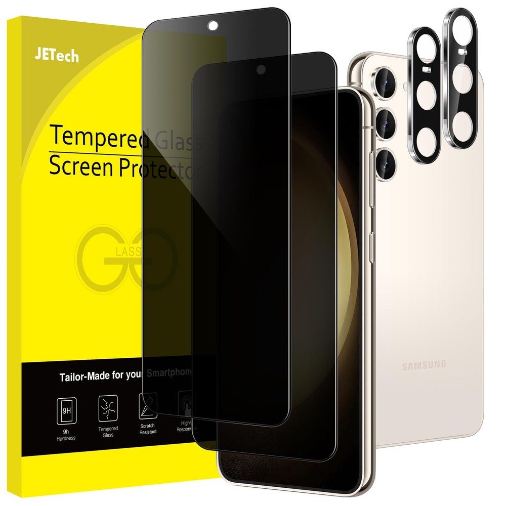 Privacy Screen Protector for Samsung Galaxy S23 5G with Camera Lens Protector