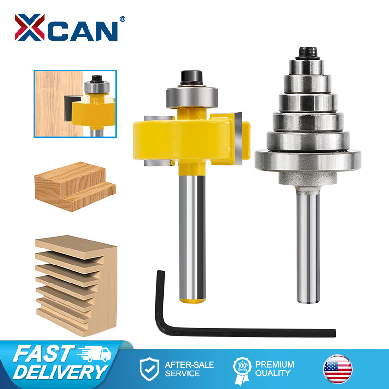 1/4 Inch Shank Rabbet Router Bit Set Interchangeable Bearings Woodworking Cutter