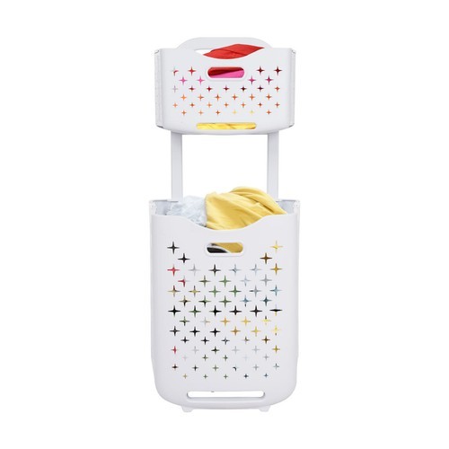 Foldable Multi-tier Laundry Hamper Collapsible Dirty Clothes Laundry Basket