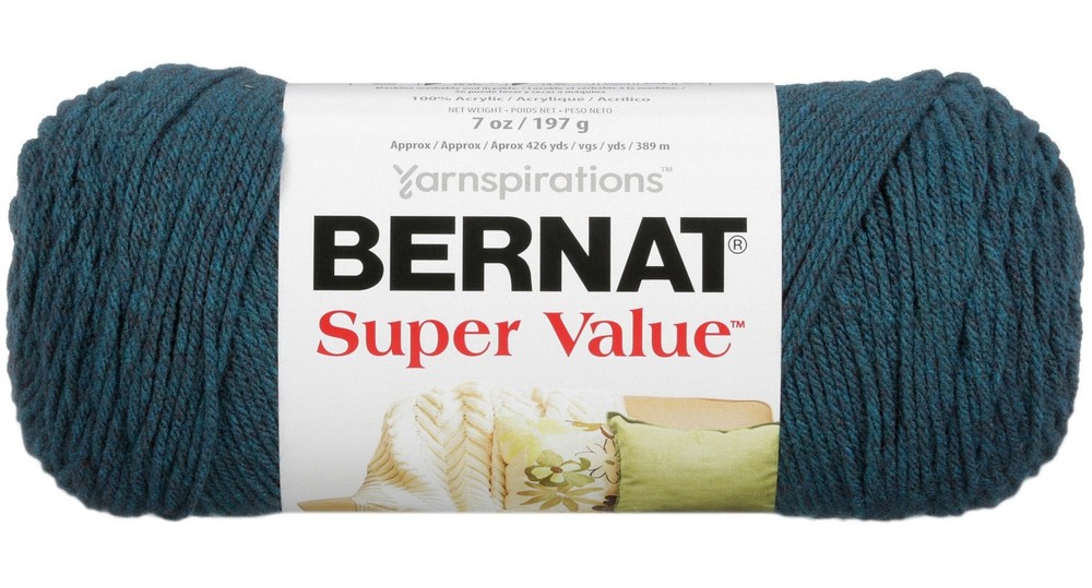 Spinrite 164053-53203 Super Value Solid Yarn-Teal Heather