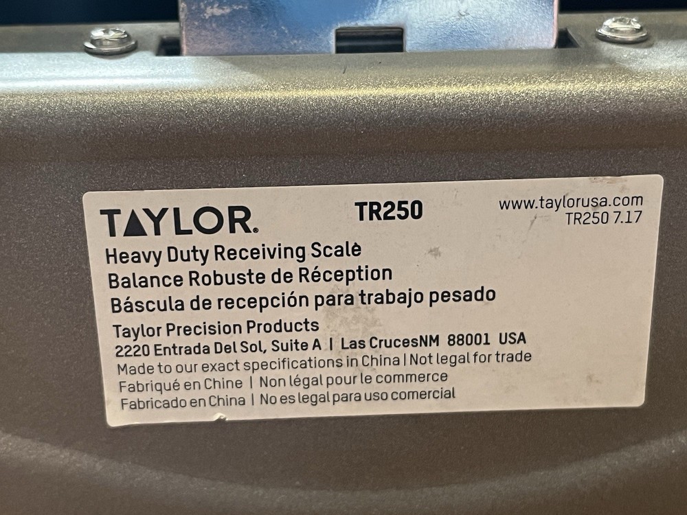 Taylor Precision TR250 Mechanical Receiving Scale