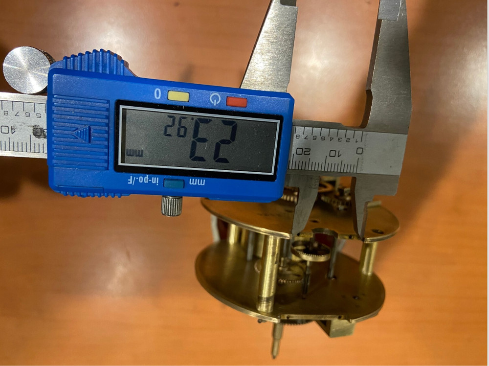DOUBLE SIDED DIAL ANTIQUE CLOCK MOVEMENT