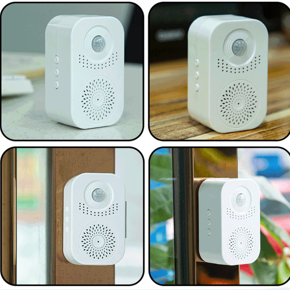 Adjustable Vol Welcome Infrared Chime Wireless Doorbell with Recording Function