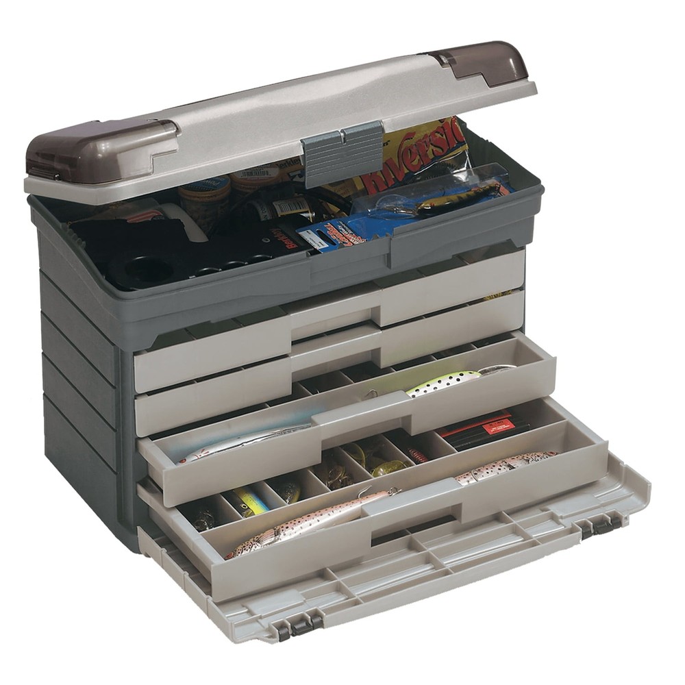 Fishing Guide Series 4-Drawer Tackle Box Graphite/ Sandstone