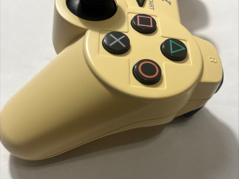 Sony PS3 Dualshock 3 Controller OEM Tested Working Yellowed Shell
