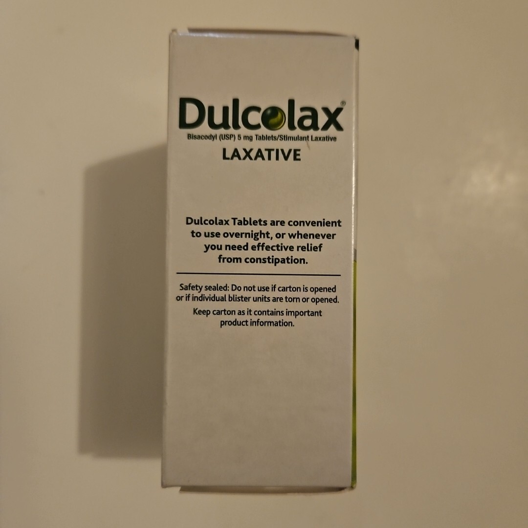 Dulcolax Laxative Tablets Reliable Overnight Relief 100 Ct Exp 2025+