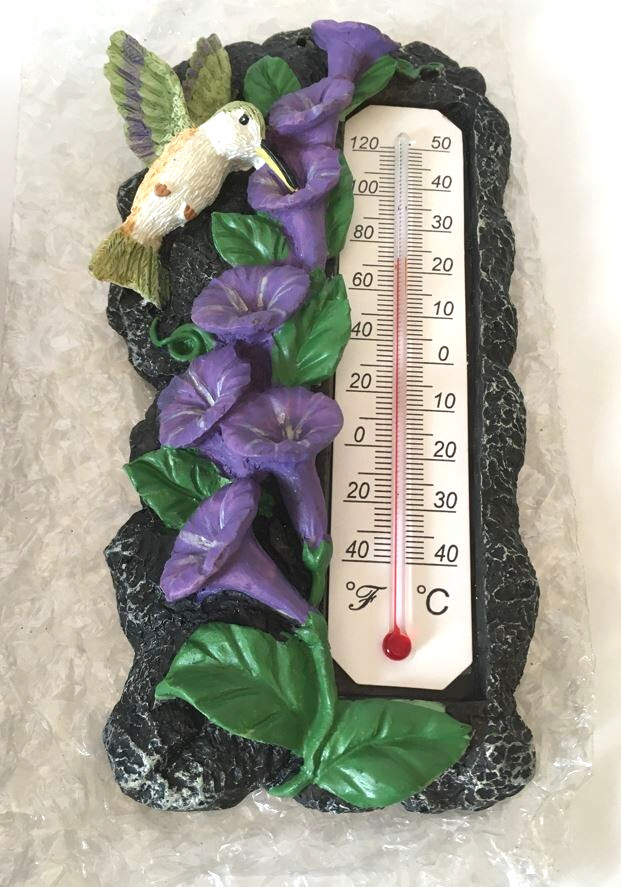 Hummingbird Wall Thermometer Polystone Giftco Inc.
