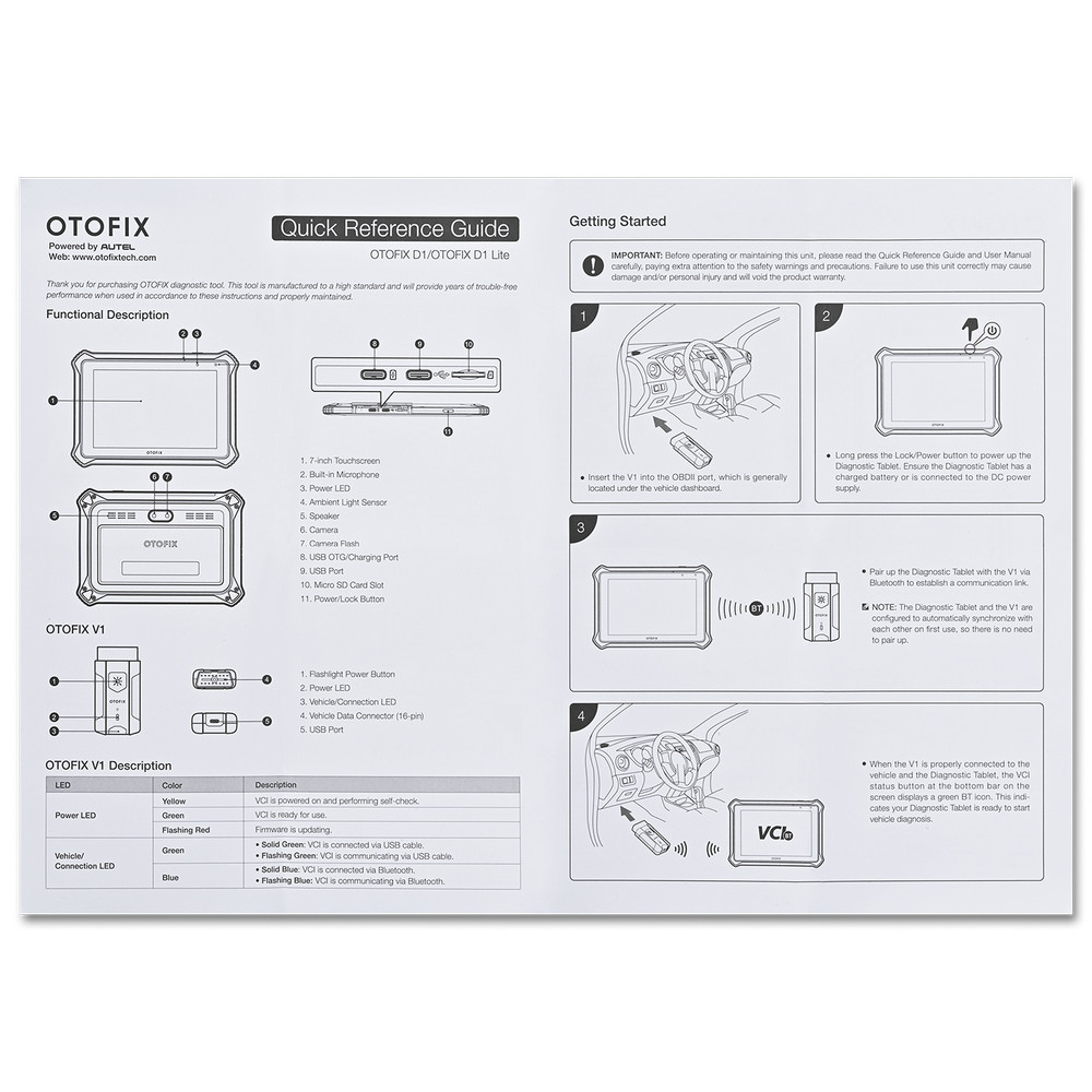 2025 OTOFIX D1 Lite Car Bidirectional Scanner Auto Full System Diagnostic Tool