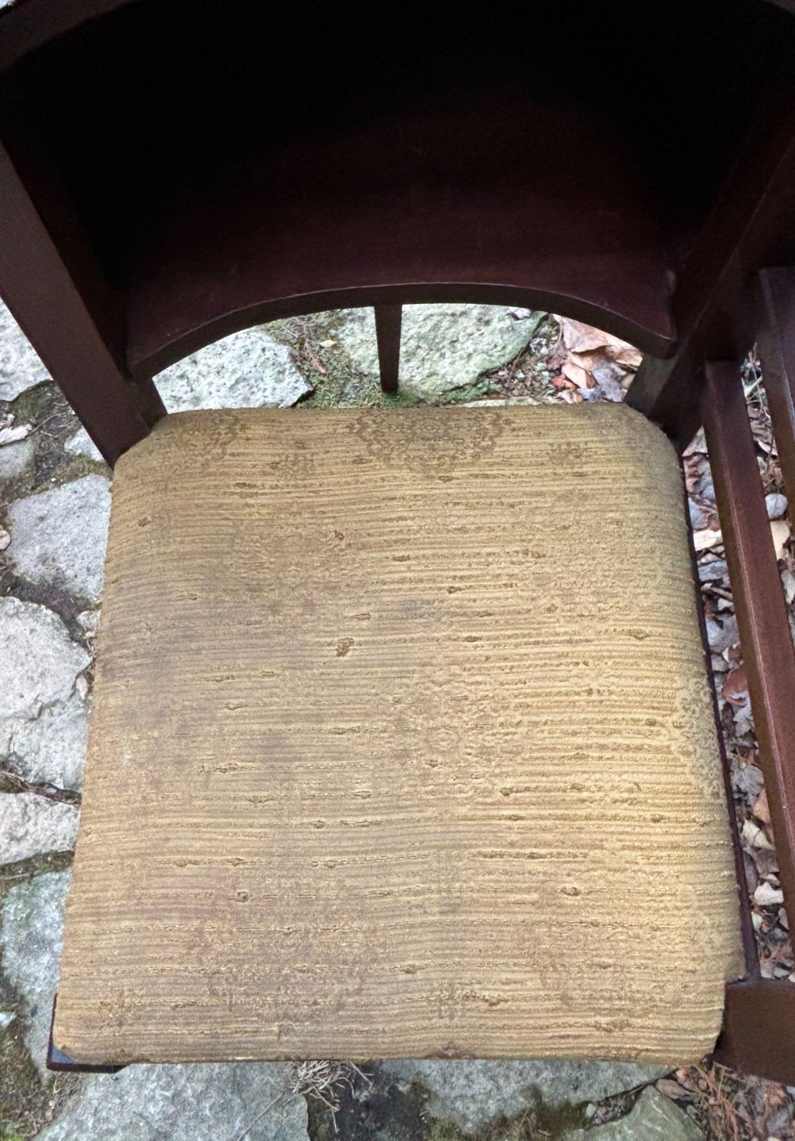 LOVELY!! ANTIQUE ART DECO ACCENT TELEPHONE TABLE GOSSIP BENCH CHAIR CURVED WOOD