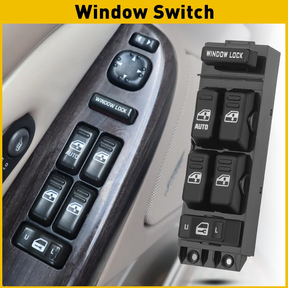 Driver Side Master AUTO Power Window Switch For 2000-2002 Silverado Chevrolet