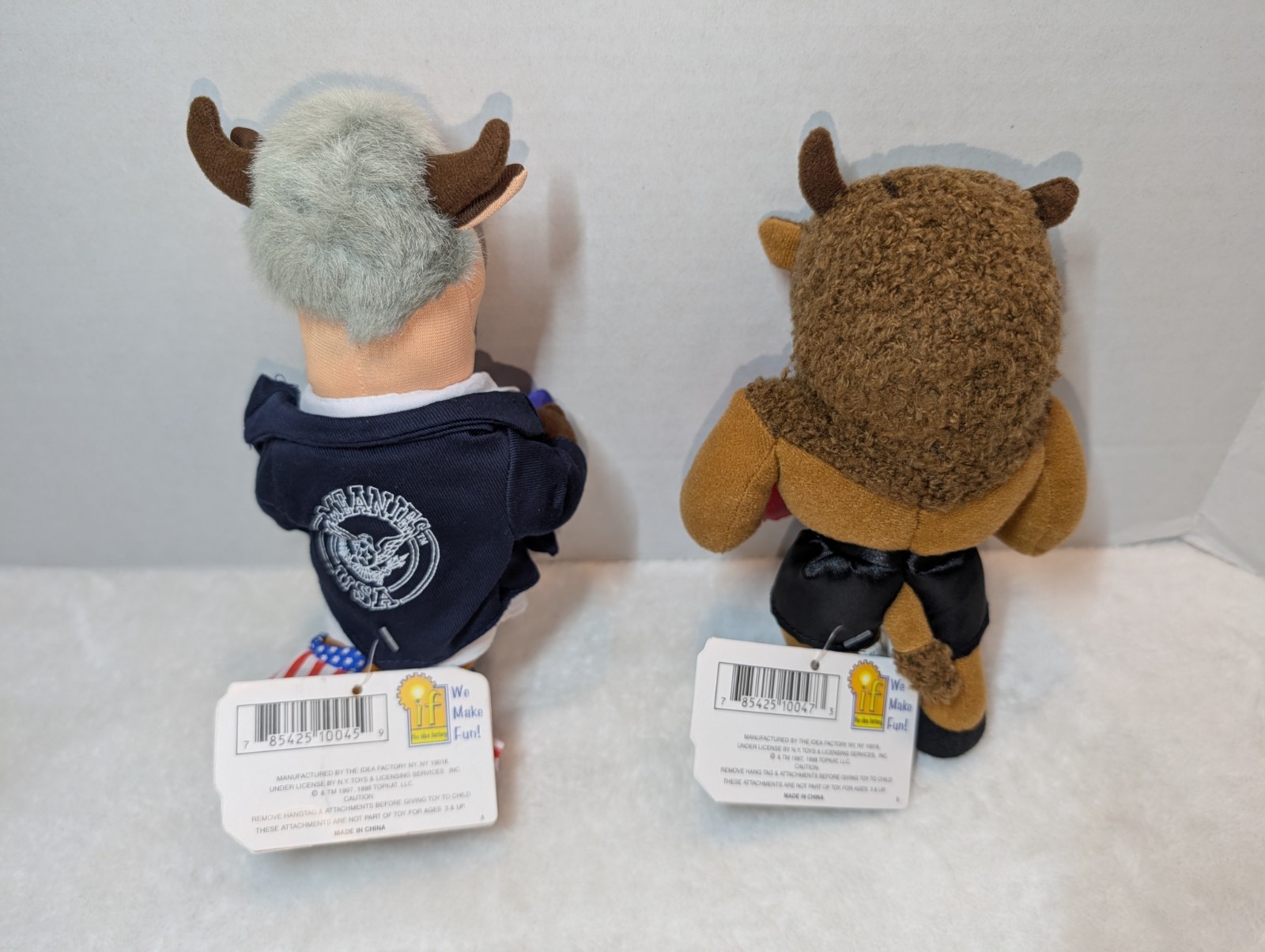 Vintage 90s Meanies Plush Lot Of 8- Infamous Series MADONNA Clinton HOWARD STERN