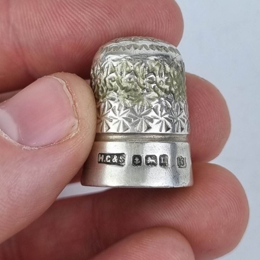 Antique Solid Silver Thimble Birmingham 1928 Henry Griffith & Sons