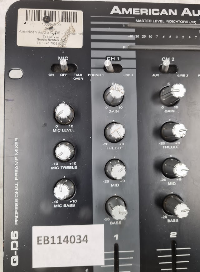 American Audio Q-D6 Mixer Not Tested