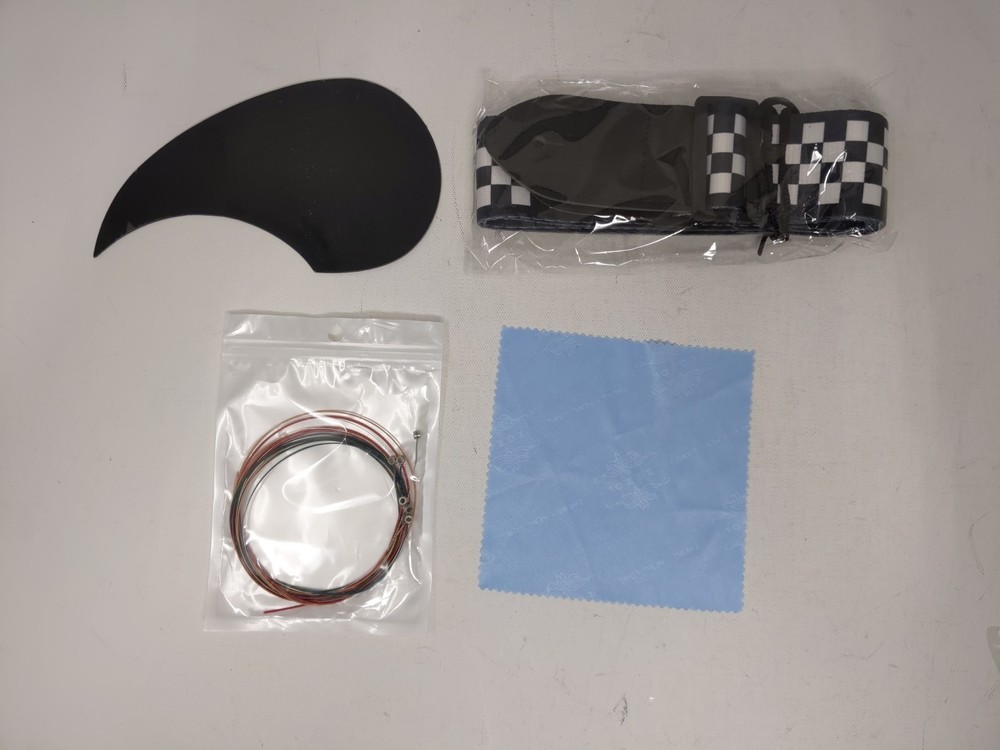 18pc Guitar Kit Capo + Strings + Picks + Pick Box + Guitar Checker Strap