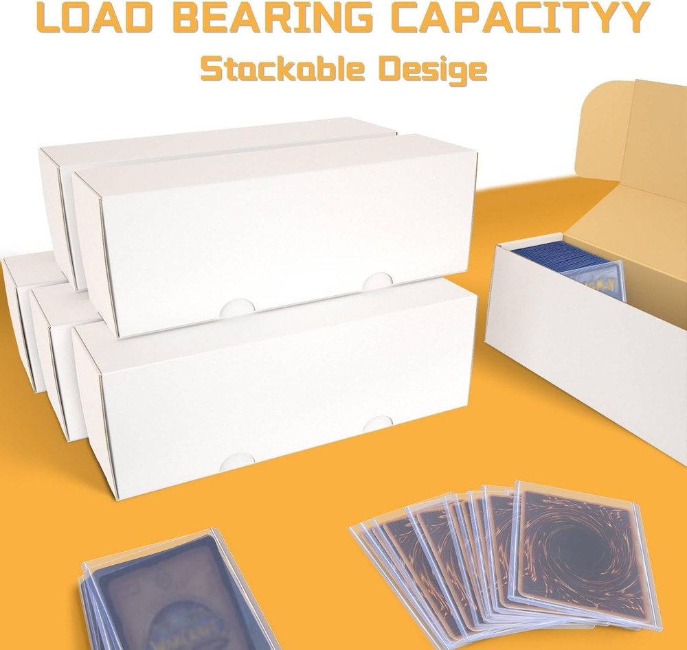 Trading Card Storage Box for Toploader,Baseball Card Storage Box, 6 Pack
