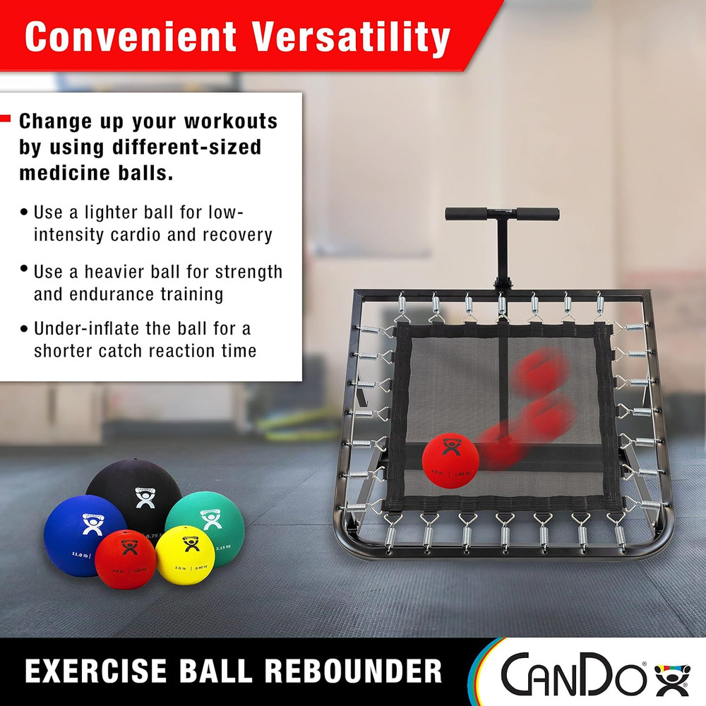 Rectangular Adjustable Ball Rebounder - for Physical Therapy, Upper Body Exercis