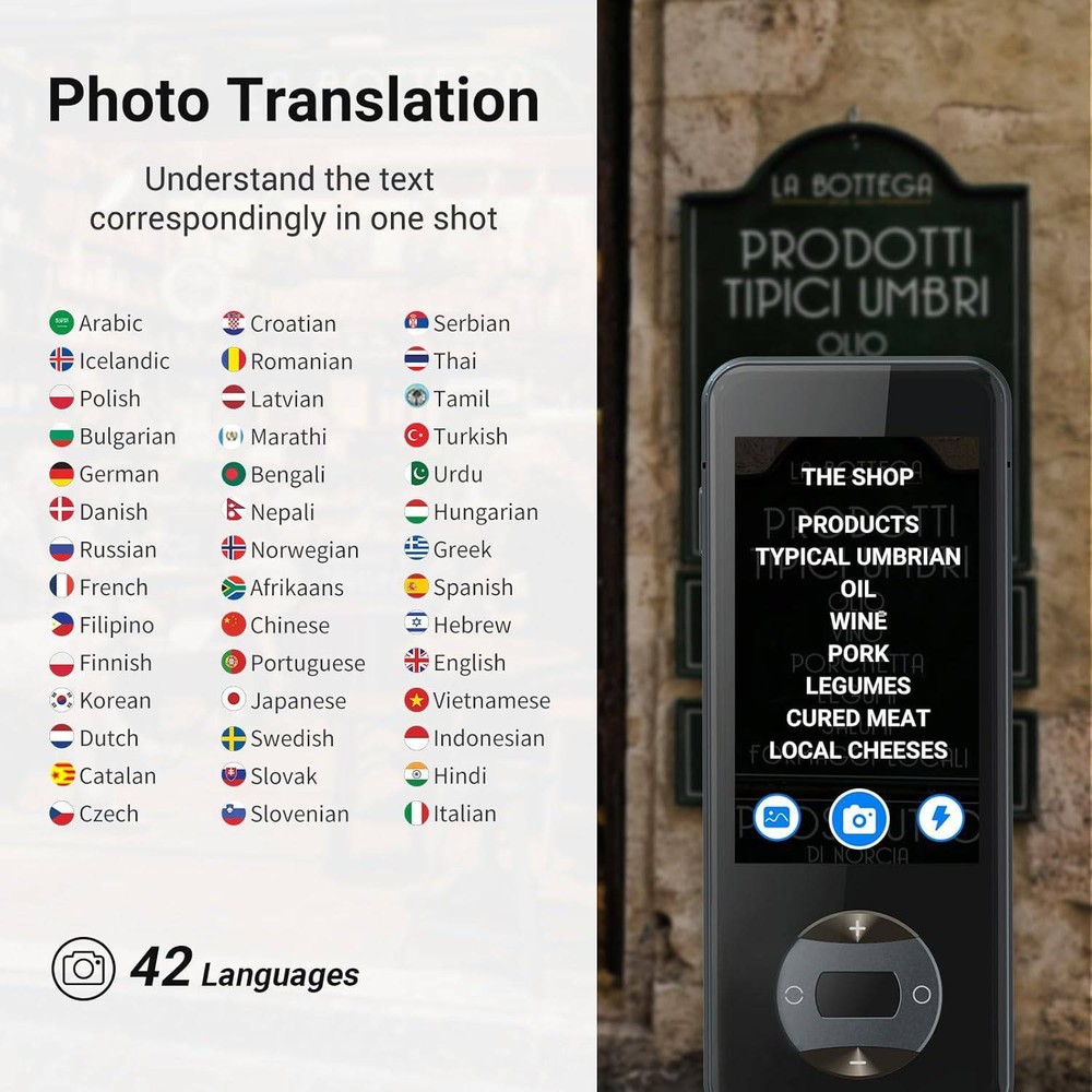 LCD Language Translator Device Two Way Real-Time Voice Support for 144 Languages