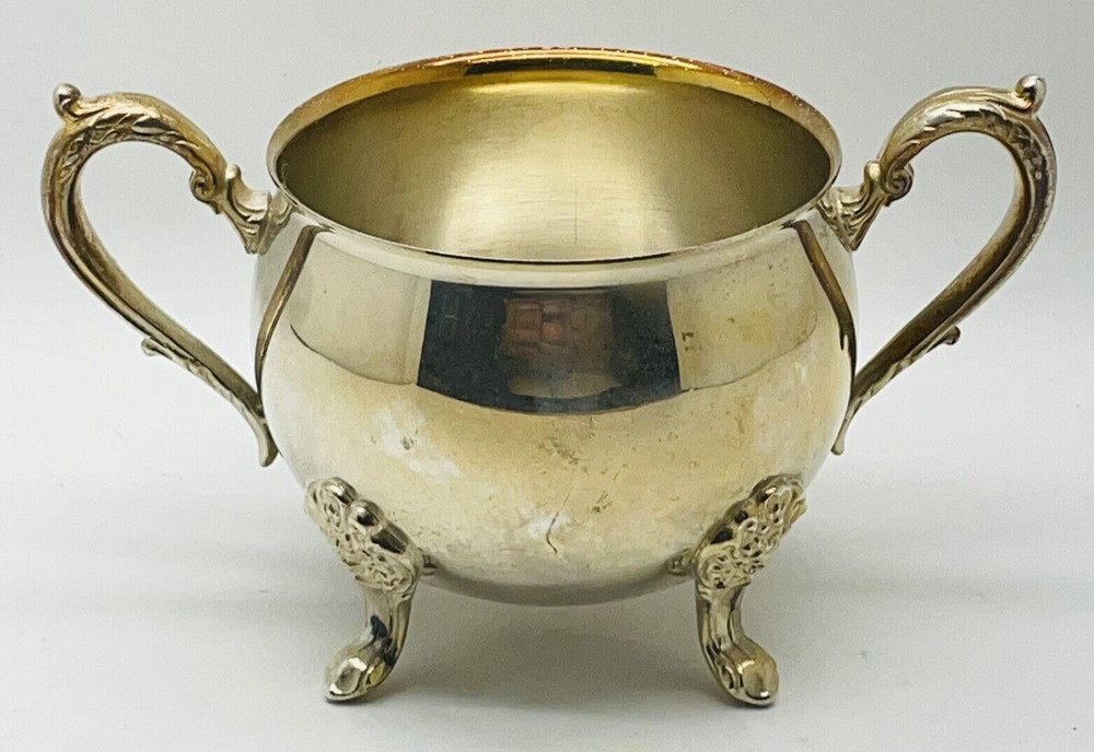 Leonard Silverplate 4 footed dual handles sugar bowl.