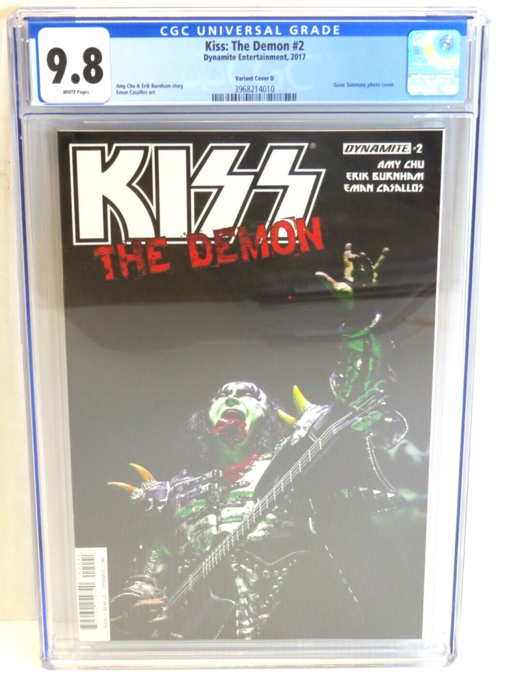 KISS COMIC BOOK DYNAMITE #2 GENE SIMMONS CGC SLABBED 9.8