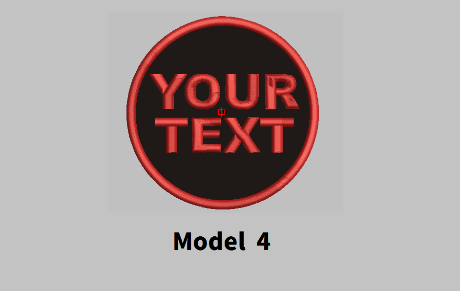 Custom Embroidery 3" Round Patch Biker Embroidered two lines text sew on