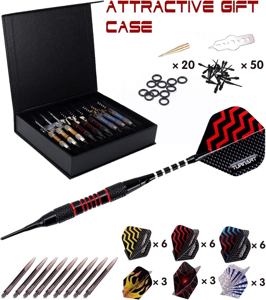 Turnart Darts Plastic Tip - Professional Soft Set for Color