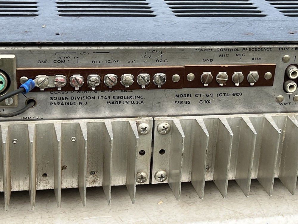 BOGEN ACOUSTA-MASTER CT-60 AS IS PROJECT OR PARTS