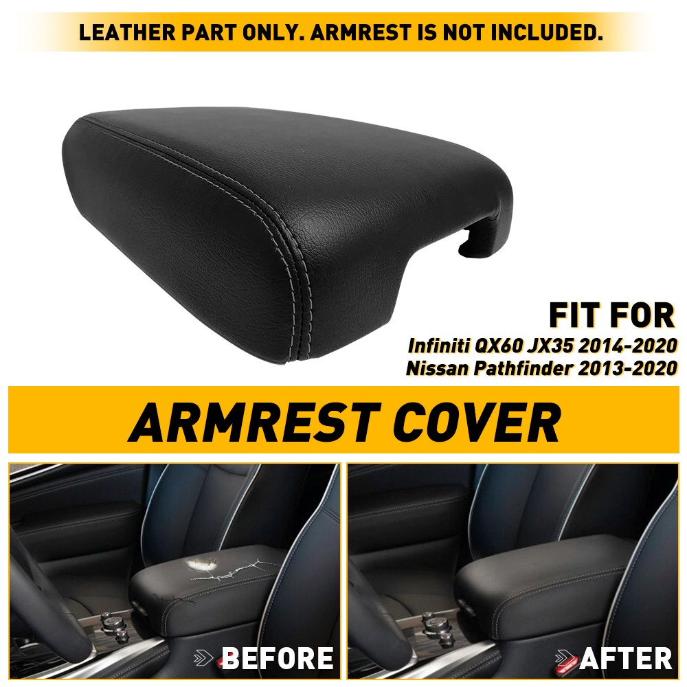 Fits Pathfinder 2013-2020 Center Console Lid Armrest Cover Replacement Black EKK