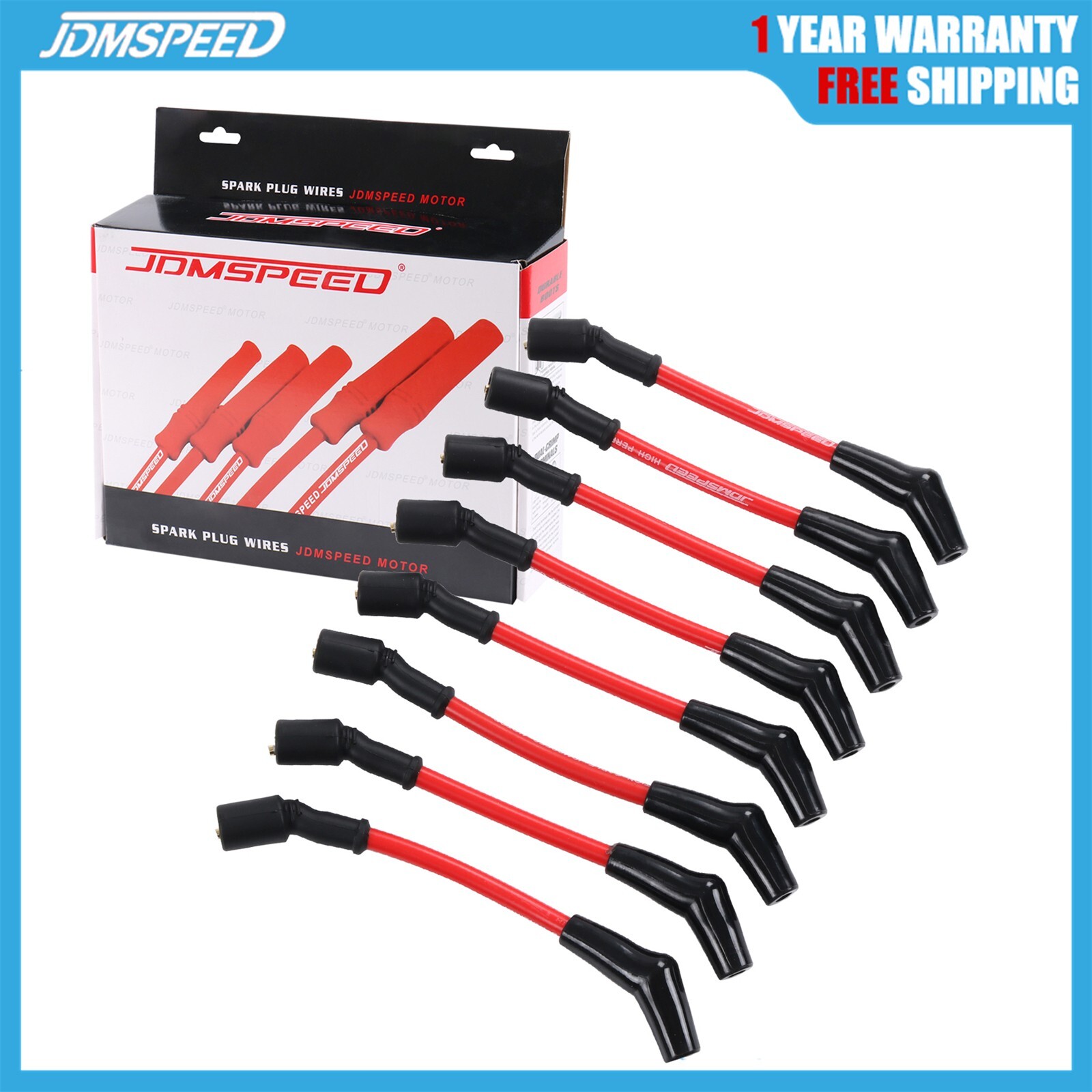 JDMSPEED 10.5 mm High Heat Spark Plug Ignition Wires Set LSx LS1 LS2 LS3 LS6 LS7