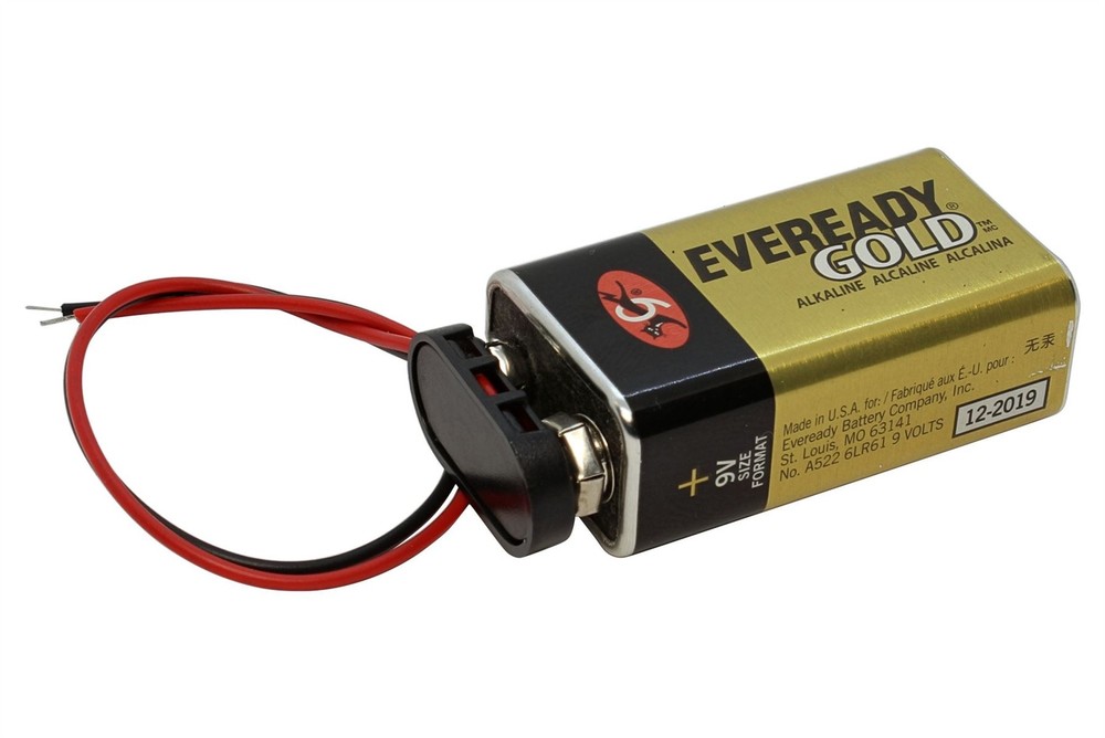 9 volt 9v Battery Snap Connector With Hard Plastic Cap - 2 pack