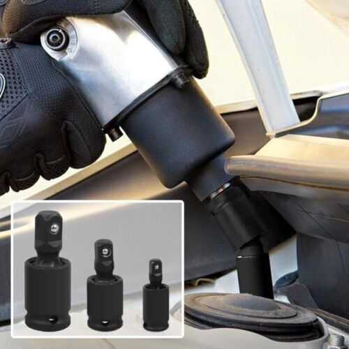 3Pcs Impact Universal Joint Socket Swivel Set 1/4" 3/8" 1/2" Drive Socket Tools
