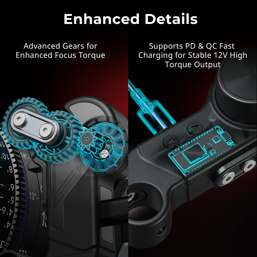 SmallRig Wireless Follow Focus Lite Kit with Handwheel Controller & Receiver Mot