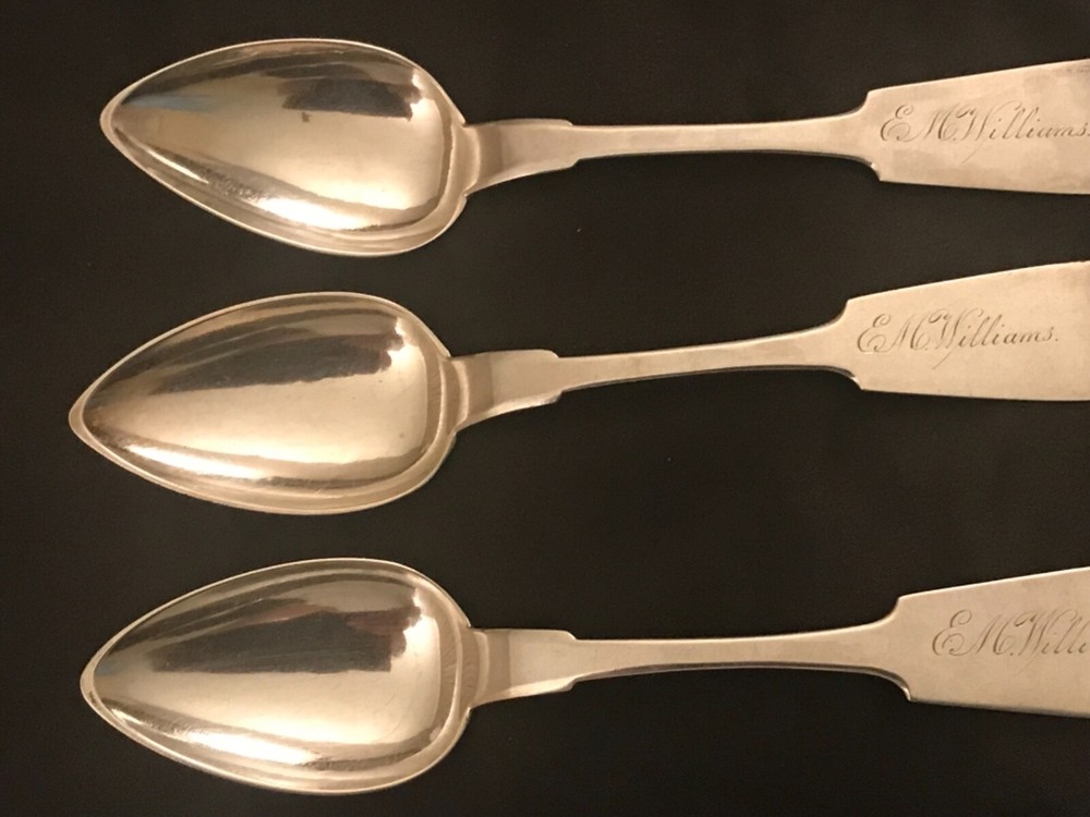 THREE COIN SPOONS FROM SYRACUSE, NEW YORK.