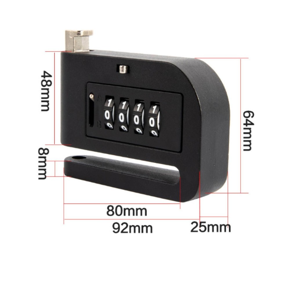 Motorcycle Disc Brake Security Device Rustresistant for Cyclists