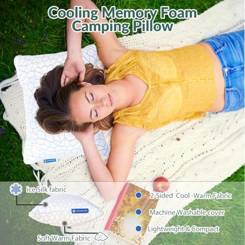 Cooling Pillow for Sleeping, Camping Pillow(Pack of 1) White-cooling Basic