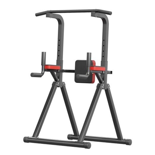 Foldable Power Tower, Adjustable Multifunction Pull Up Bar Tower Station,