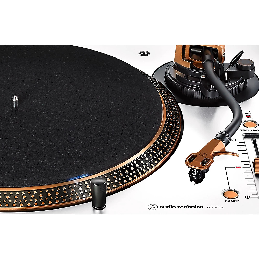 Audio-Technica LP120XUSB-WB Direct-Drive Turntable (Analog & USB) White / Bronze