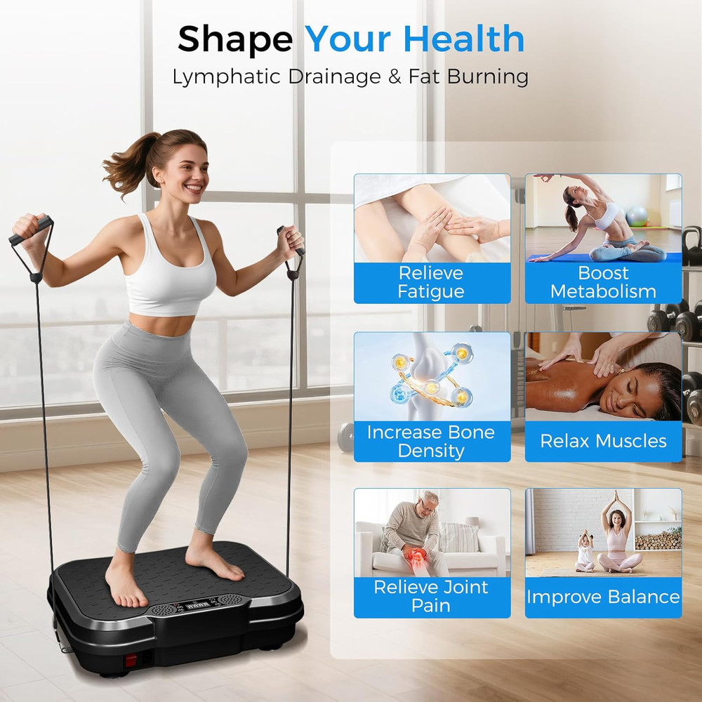 Vibration Plate Exercise Machine, Vibration Plate for Lymphatic Drainage Weight