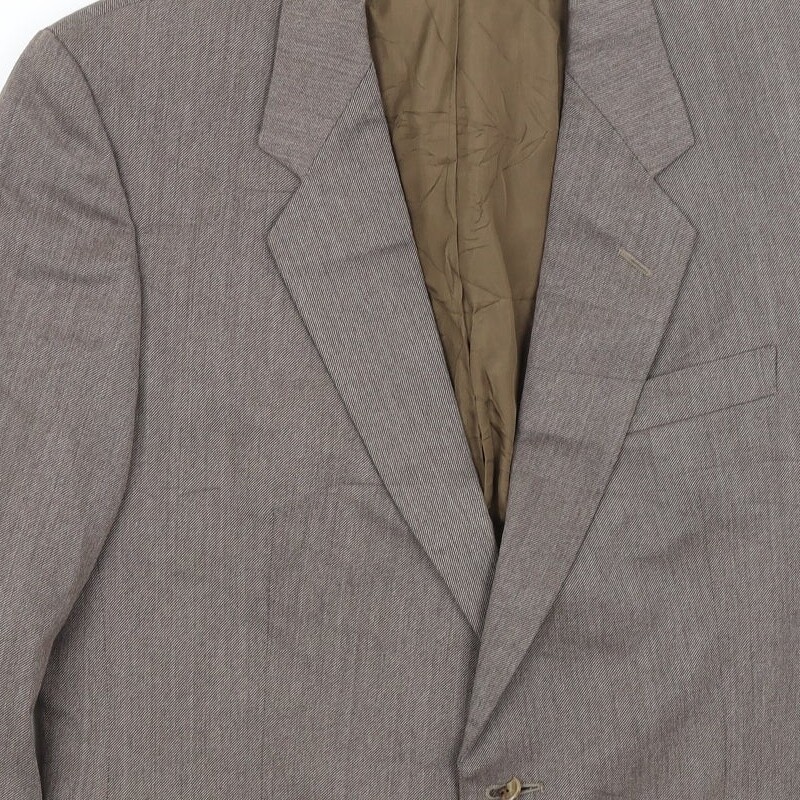 Vintage St Michael Mens Brown Polyester Blend Blazer Size M