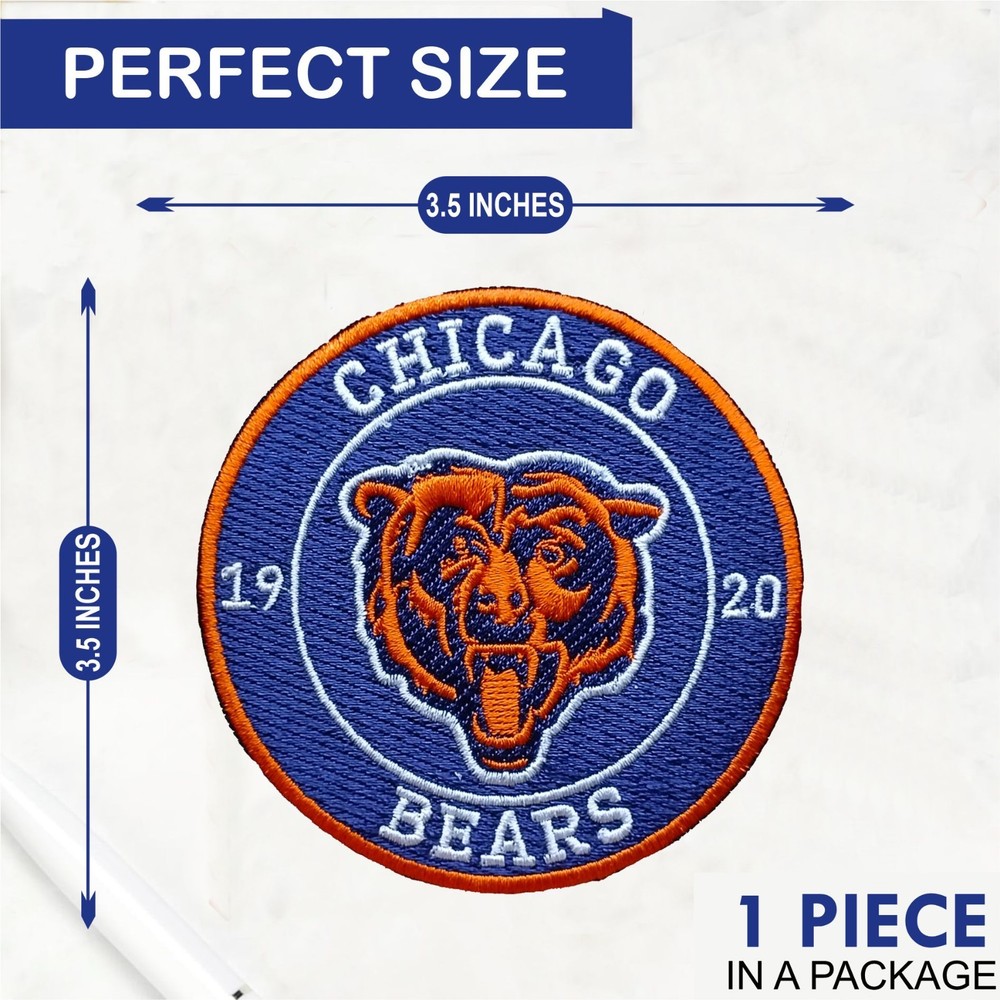 Chicago Bears NFL Team Logo Iron On Patch - Sew Patch - Embroidered Patch