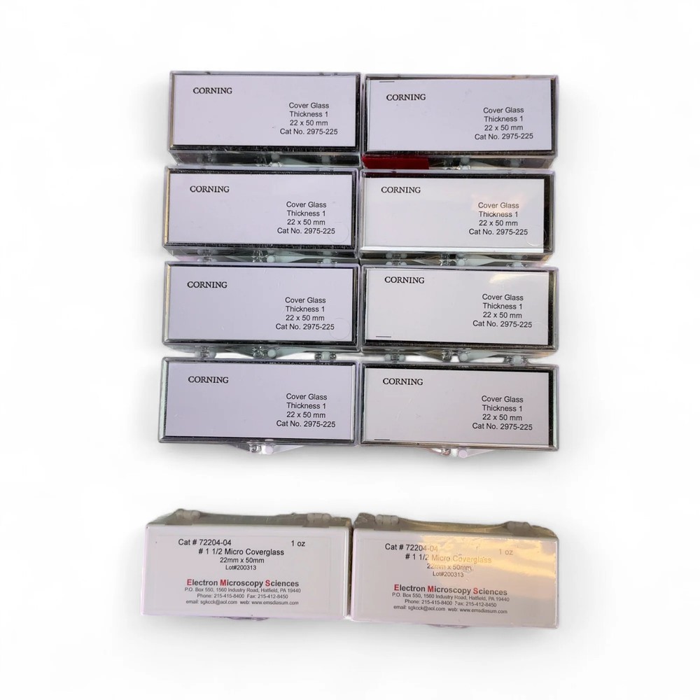 Corning/Electron Microscope Sciences Assorted Coverglass Slides 22x50mm
