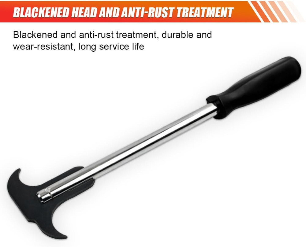 Oil Seal Puller Tool Dual Hook Tips Disassembly Wrench Tool Black