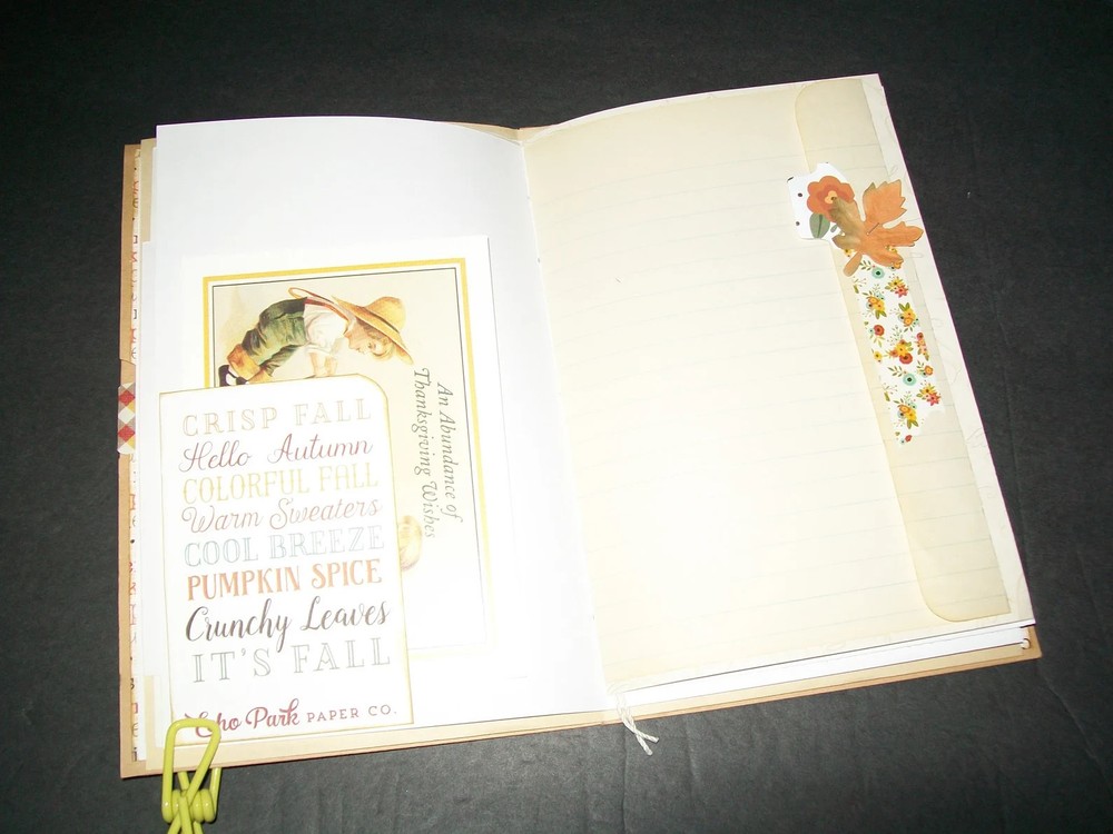 Handmade Fall Junk Journal Gratitude Holiday Blank Journal Fall Planner